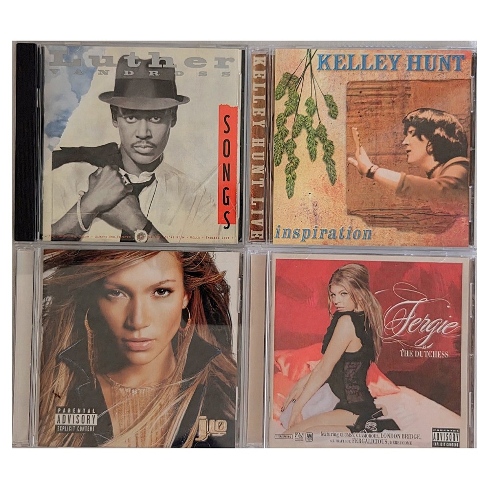 LOT 4 CD Songs Luther Vandross J.Lo Jennifer Lopez Dutchess Fergie Kelley Hunt